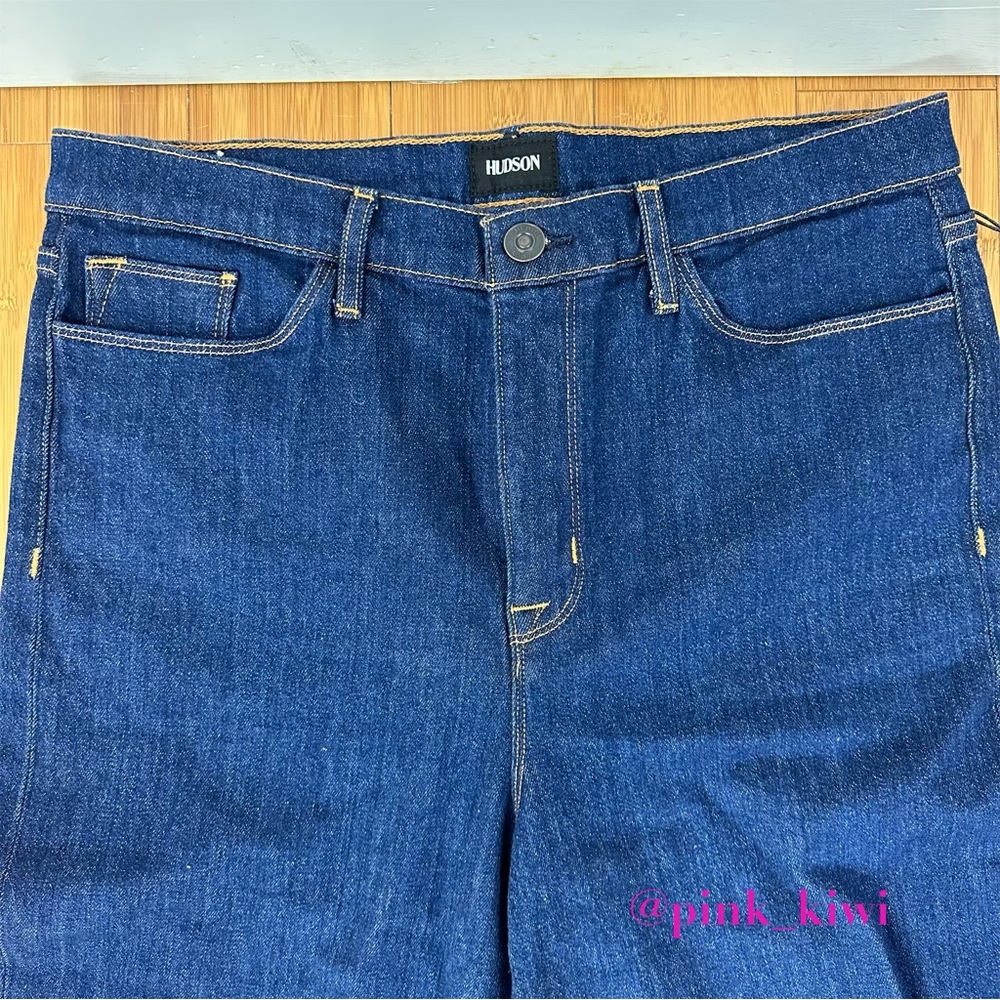 Hudson Jeans Zoeey High Rise Deep Cuff Straight Crop Jeans - Picture 3 of 9